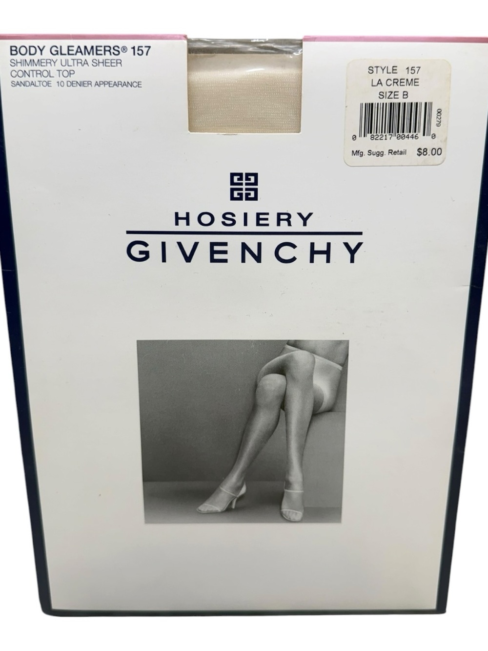 1999 GIVENCHY Body Gleamers Shimmery Control Top Pantyhose La Creme 157 Size B